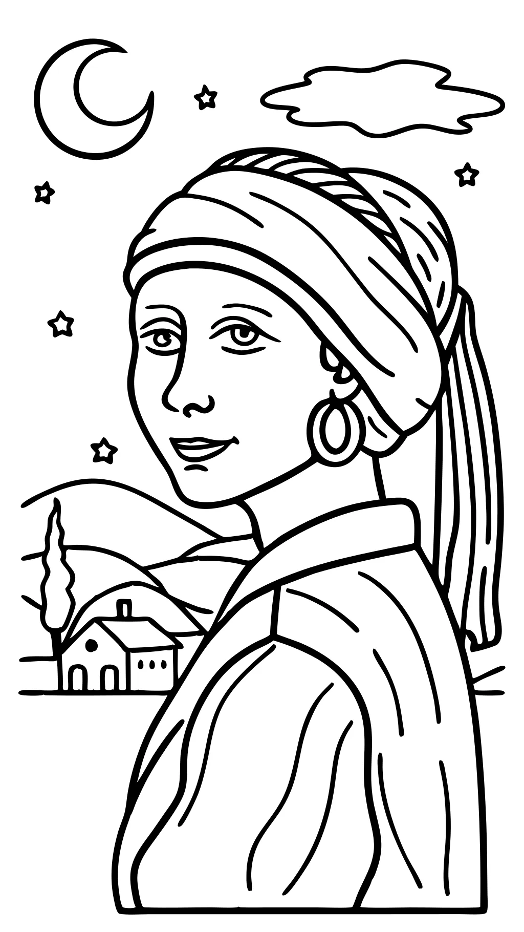 famous painting coloring pages